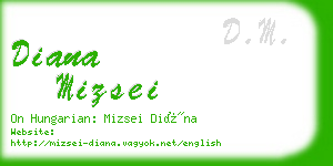 diana mizsei business card